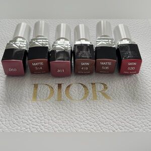 ROIGE DIOR SET OF 6 UNUSED TESTERS